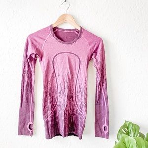Lululemon Swiftly Tech Long Sleeve Ombré Purple